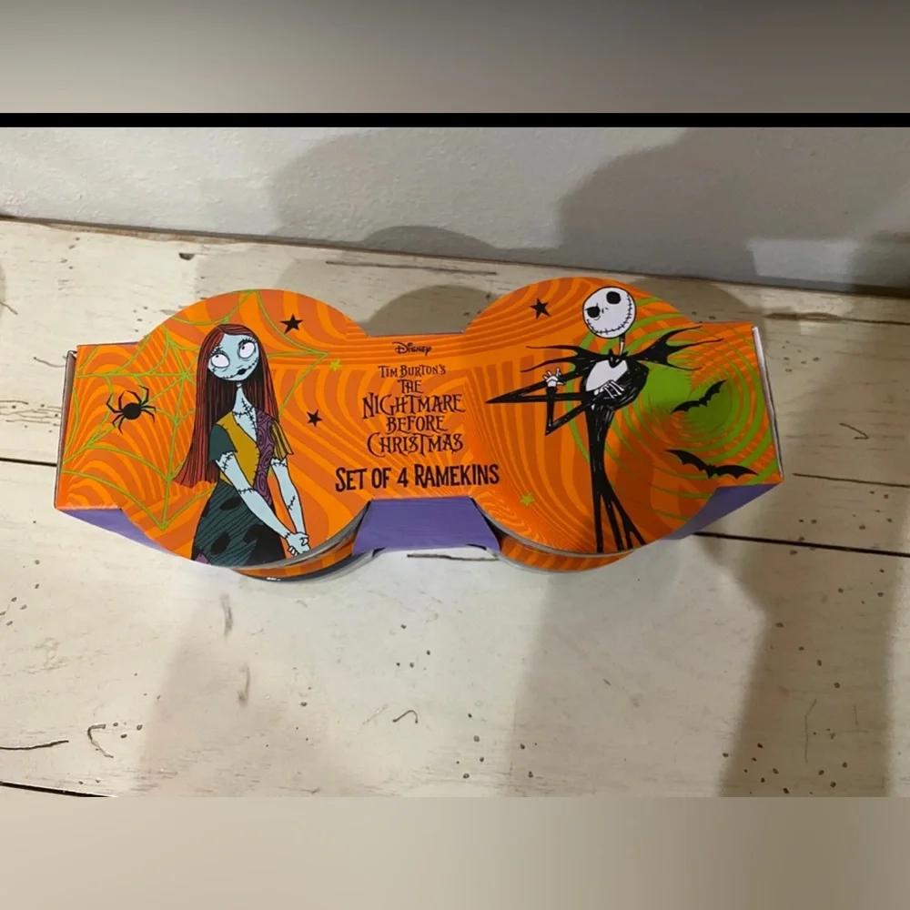 Disney Nightmare Before Christmas Ramekin Boxed Set of 4 - Brand New